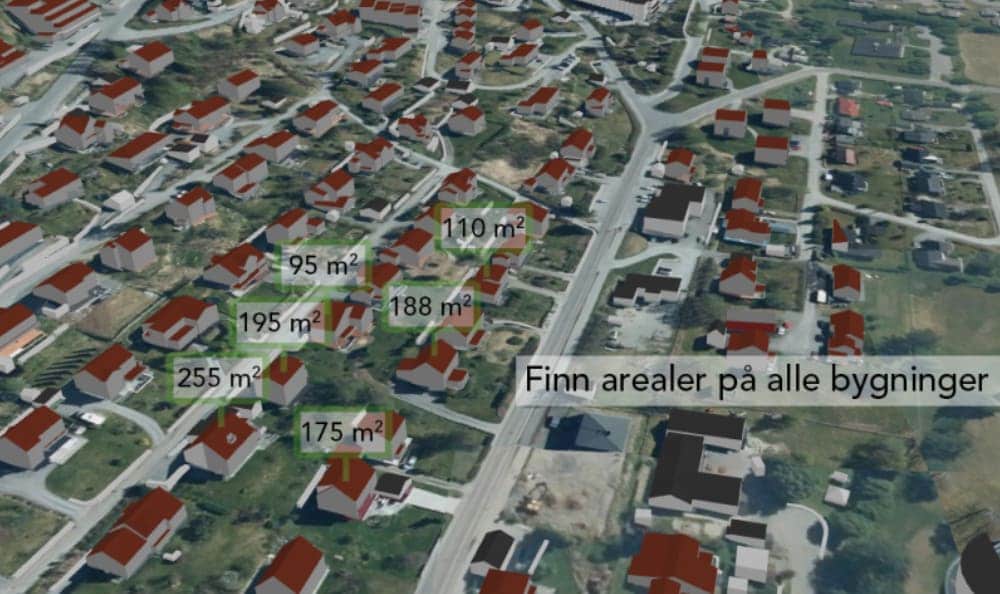 Nå kan du få arealinformasjon over alle bygg i Norge